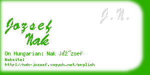 jozsef nak business card